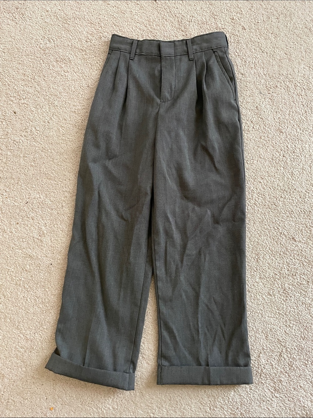 George Boys' Dark Gray Pleated Dress Trousers